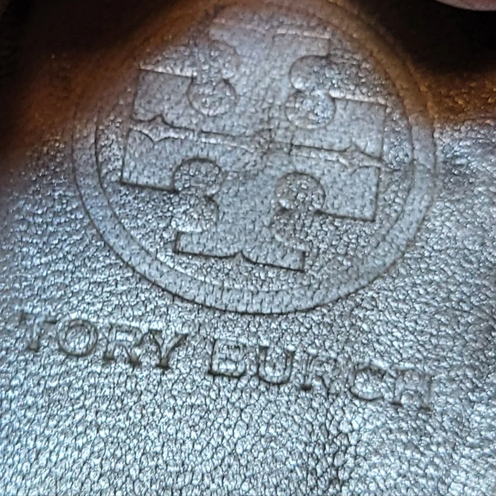 Tory Burch Silver Reva Ballet Flats - Size 9.5M